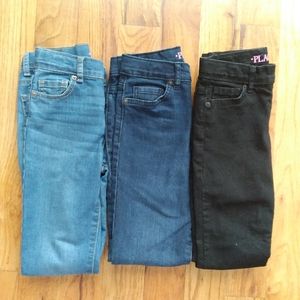 #354 Set of Three Girls Children's Place Sz 10Skinny Jeans.